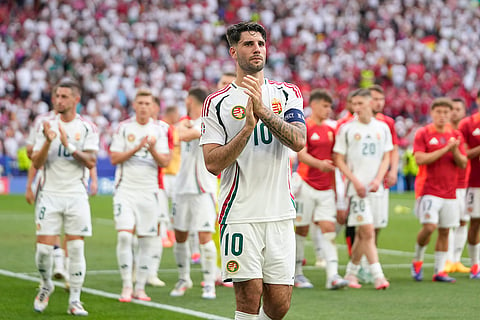 Hungary's Dominik Szoboszlai after match against Germany